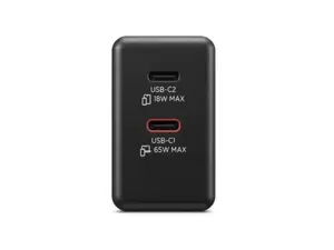 Lenovo Dual USB-C 65W GaN Punjač Crni