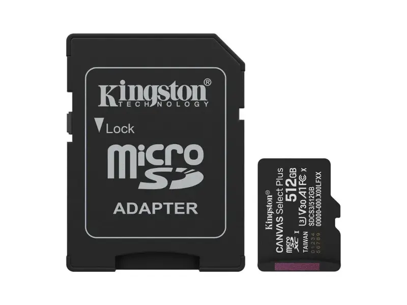 Kingston microSDXC 512GB Canvas Select Plus memorijska kartica