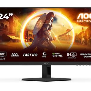 Monitor AOC 24G4HRE 23.8"/IPS/1920x1080/200Hz/1ms GtG/HDMIx2,DP/Gsync,freesync/zvucnici/crna