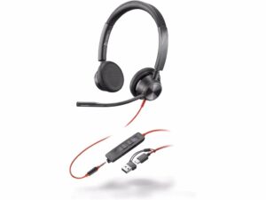Slušalice HPPoly Blackwire 3325 Stereo MS Teams Cert USB-C Headset +3.5mm Plug +USB-C/A Adapter (8X2