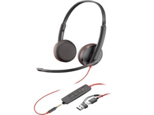 Slušalice HP Poly Blackwire 3225 Stereo USB-C Headset +3.5mm Plug +USB-C/A Adapter/8X229AA/crna
