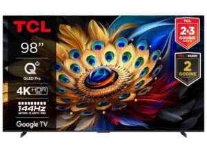 Televizor TCL 98C655/QLED/98"/4K UHD/144Hz/Google TV/crna