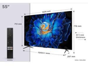 Televizor TCL 55C6KS/MiniLED-QLED/55"/4K UHD/60Hz/Google TV/crna