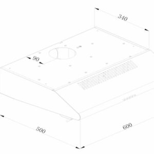Aspirator TESLA DB600AB/60cm/350m3/h/crna