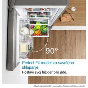 Frižider BOSCH KGN49LBCF/Serija 6/samostojeci/kombinovani/Total No Frost/C/440L/staklena vrata/crna