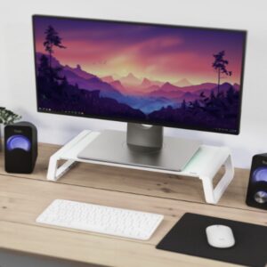 Postolje za monitore TRUST MONTA GLASS/bela