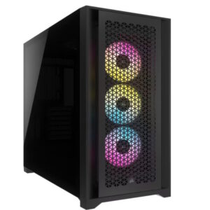 Kucište CORSAIR iCUE 5000D AIRFLOW Mid-Tower/Gaming/ATX/kaljeno staklo/bez napajanja/RGB/crna