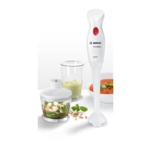 Mikser BOSCH MSM14200/Serija 2/štapni/400W/sa posudom i seckalicom/bela-tamnocrvena