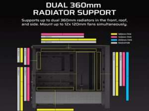 Kucište CORSAIR FRAME 4000D Mid-Tower/ATX/kaljeno staklo/bez napajanja/crna