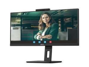 Monitor AOC Q27P3QW 27"/IPS/2560X1440/75/4ms GTG/HDMI2X,DP,USB/VESA/zvucnici/kamera/crna