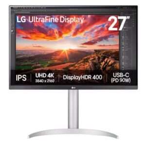 Monitor LG 27UP850K-W 27"/IPS/3840x2160/60Hz/5ms GtG/HDMIx2,DP,USB,USB type C/VESA/pivot/srebrna