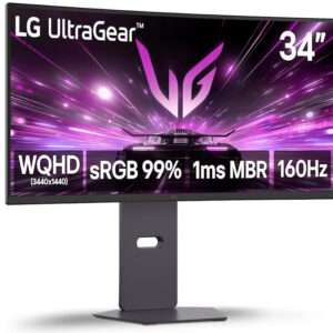 Monitor LG 34G600A 34"/VA,zakrivljen/3440x1440/160Hz/1ms MBR/HDMIx2,DP,USB/G-sync/VESA/zvucnici/crna
