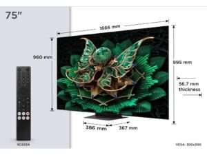 Televizor TCL 75C7K/MiniLED-QLED/75"/4K UHD/144Hz/Google TV/crna