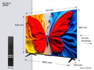 Televizor TCL 50S5K/QLED/50"/Full HD/60Hz/Google TV/crna