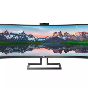 Monitor PHILIPS 499P9H/00 49"/VA,zakrivljen,32:9/5120x1440/70Hz/5ms GtG/HDMIx2,DP,USB,RJ45/kamera
