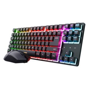 Tastatura+miš TRUST GXT 832 Thado Wireless TKL set/US/crna