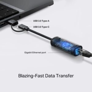 Adapter TP-LINK UE310C USB-C /USB-A-> RJ45 Gigabit Ethernet Network