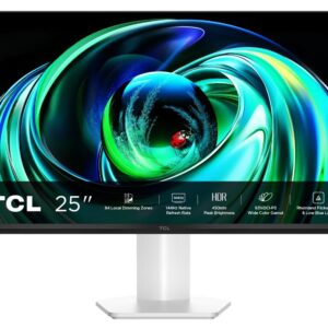 Monitor TCL 25G54 24,5"/IPS MiniLED/1920x1080/144Hz/5ms GtG/VGA,HDMI/VESA/belo-crna